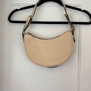 Cream crescent underarm Shoulder Bag